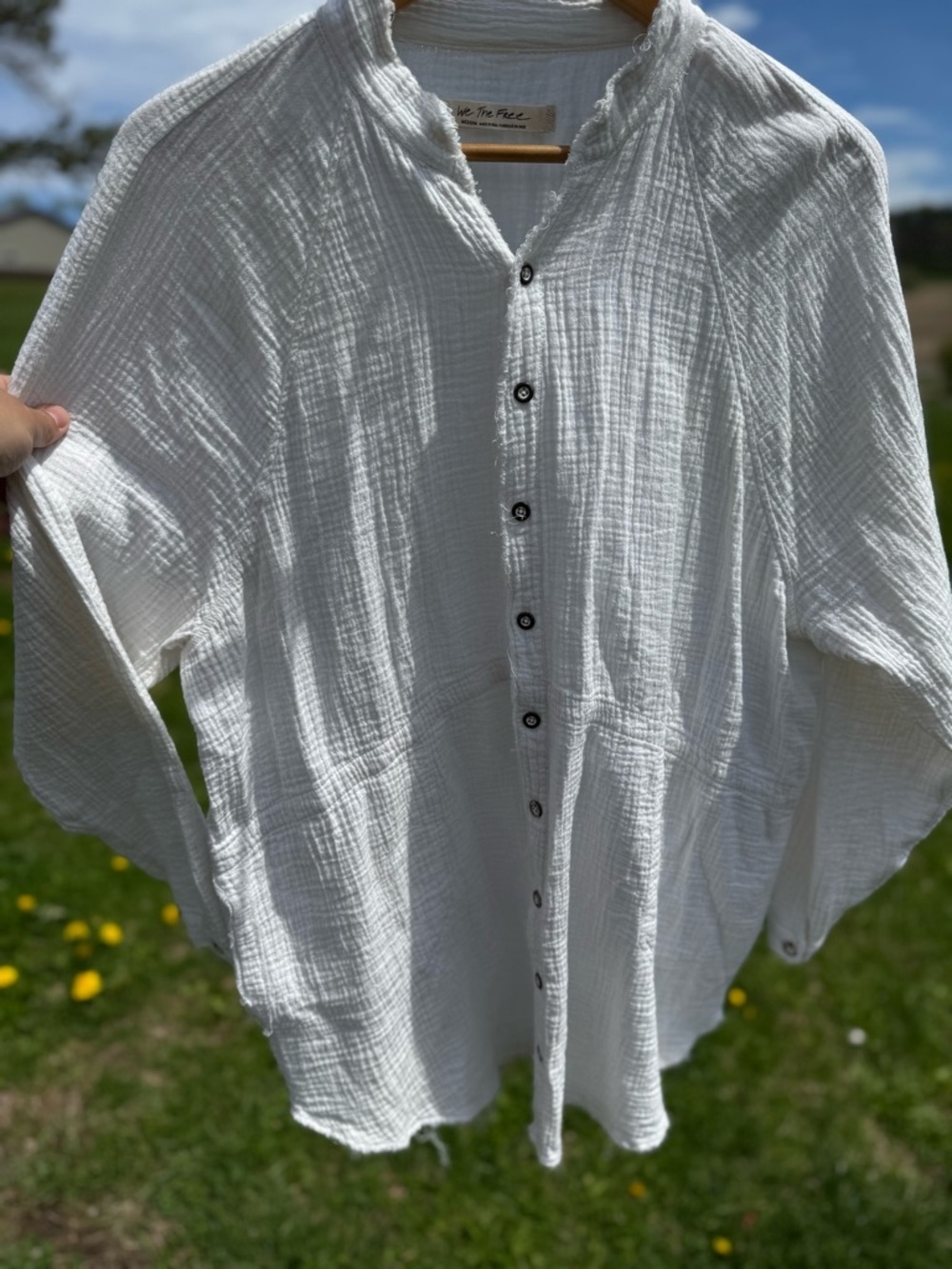 We The Free Cotton Gauze Oversized Button Down Medium